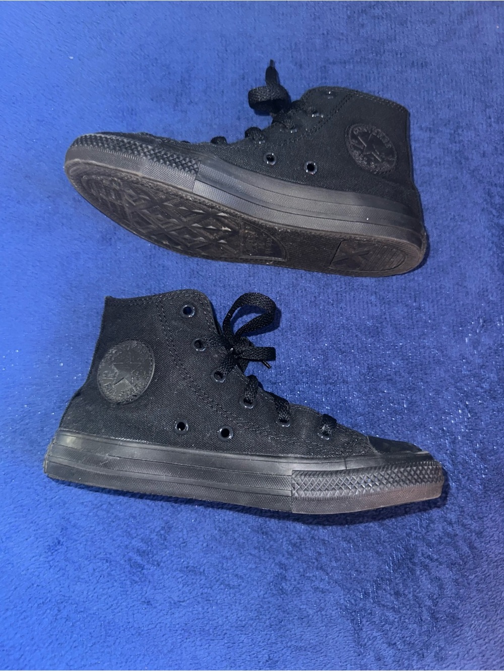 Converse Chuck Taylor All Star High Top Monochrome Black Sneakers Unisex Kids 13